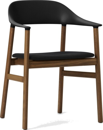 Normann Copenhagen Herit Spisestol med Armlener Trukket Røkt Eik/ Sort