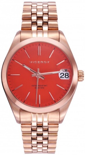 Viceroy Dameklokke 42420 97 Classic Rose gulltonet stål Ø36 mm