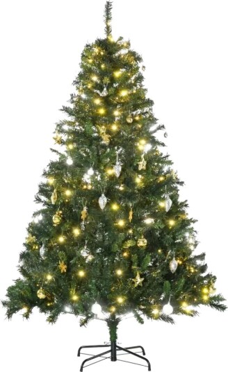 Northio Juletre Med Dekorasjon 200 Lysdioder 745 Tips Ø 112 X H180 Cm