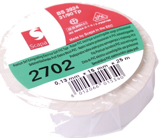 EL TAPE PE 15MMX25M HVIT EL TAPE PE 15MMX25M HVIT