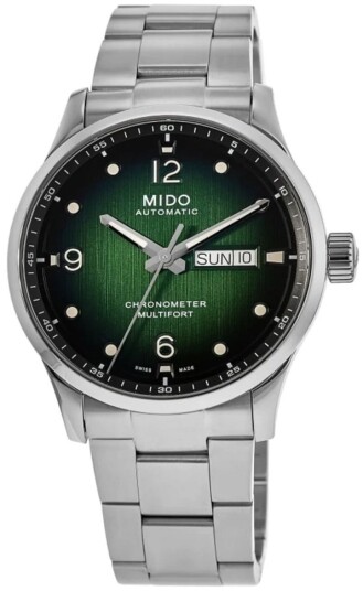 Mido Herreklokke M038.431.11.097.00 Multifort Grønn/Stål Ø42 mm