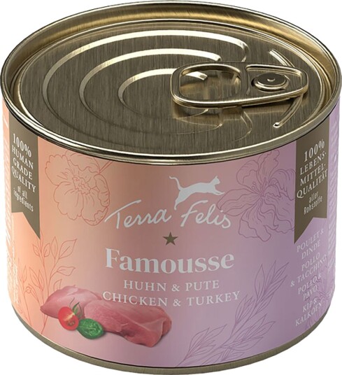 Terra Felis Våtfôr Sparepakke Famousse & Kylling Kalkun 24 X 200 G Terra Felis Våtfôr Sparepakke Famousse & Kylling Kalkun 24 X 200 G