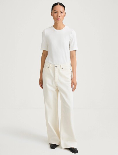Stylein Kayne Denim Trousers   Cream   30