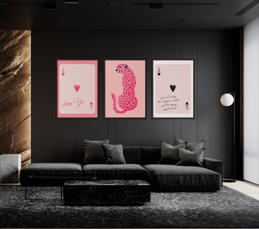 Plakat Lucky Hearts / Sett med 3
