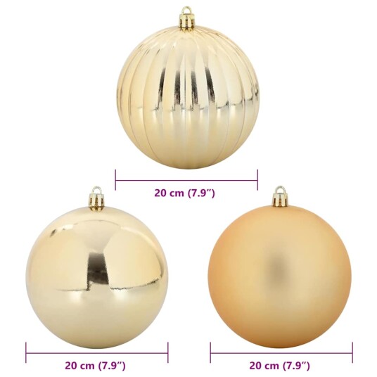 Julekule Sett 4 pcs Gull Plast Julekule Sett 4 pcs Gull Plast