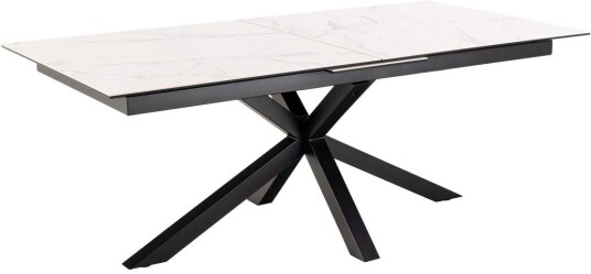 Heaven spisebord 100x200/240cm inkl. 1 tilleggsplate hvit.