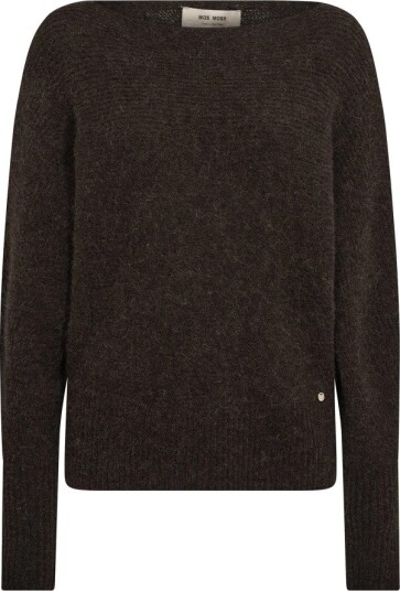 MOS MOSH Mmthora Boatneck Knit Brown S MOS MOSH Mmthora Boatneck Knit Brown S