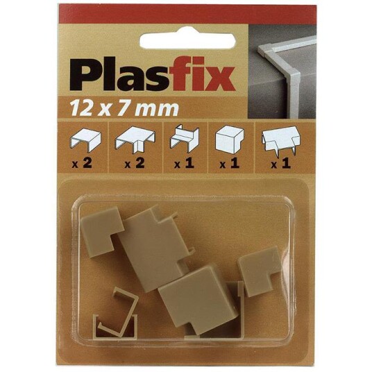 Plasfix 3410 3G Skjøteog hjørnebiter til Plasfix 12 x 7 mm Eikefarget Installasjonsmaterial