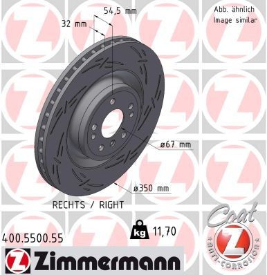 Bremseskive ZIMMERMANN 400.5500.55