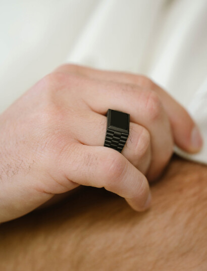 Steel & Barnett Hudson Ring - Black - 62.1
