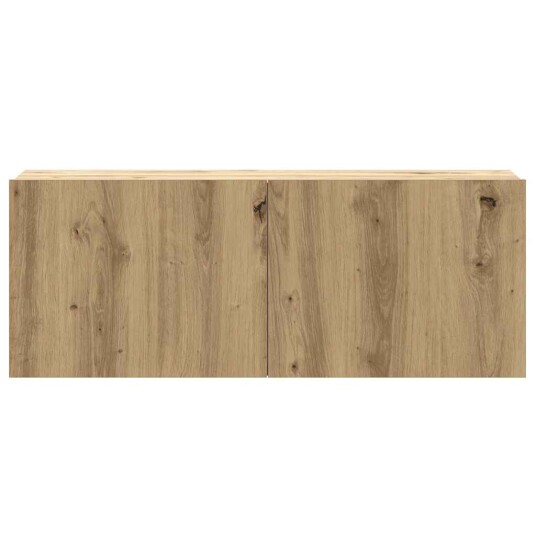  TV-skapsett 3 deler veggmontert artisan eik konstruert tre 8721158760180