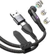 Usb-Kabel Statik Usb-A + Usb-C Usb-C + Microusb + Lightning 2 M Svart Pup-0520-6Ft Usb-Kabel Statik Usb-A + Usb-C Usb-C + Microusb + Lightning 2 M Svart Pup-0520-6Ft