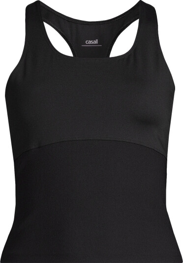 Casall Brace Rib Tank Black XL