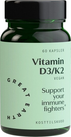 Great Earth Vitamin D3/K2 60pcs Great Earth Vitamin D3/K2 60pcs