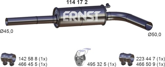 Midtre lydpotte ERNST 114172