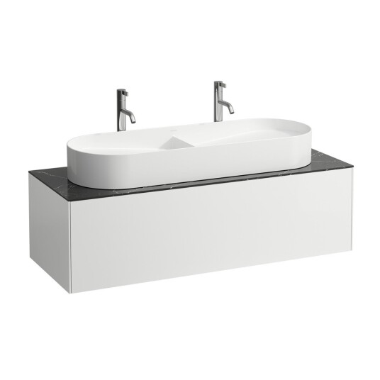 Laufen Sonar Servantskap med 1 skuff 1175x455 mm m/topp Hvit/Nero Marquina