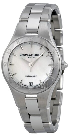 Baume & Mercier Dameklokke MOA10035 LINEA Hvit/Stål Ø32 mm