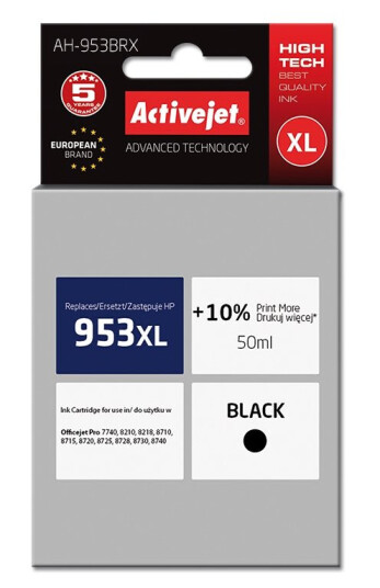 Activejet Ah-953Brx Høyt (Xl) Utbytte Pigmentbasert Blekk 50 Ml 1 Stykker Enkeltpakke