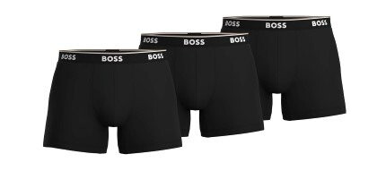 BOSS 3P Cotton Stretch Boxer Brief Long Svart bomull XX-Large Herre BOSS 3P Cotton Stretch Boxer Brief Long Svart bomull XX-Large Herre
