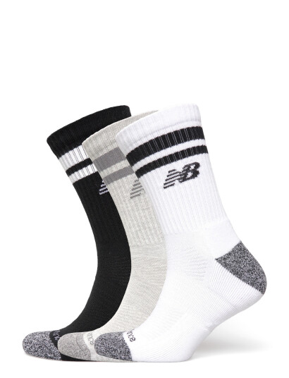 New Balance Active Lifestyle Striped Crew Socks 3 Pack Multi/patterned S