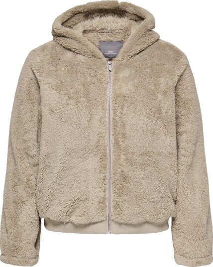 Only Carmakoma Fleecejakke Carnewanna Contact Sherpa Jckt Otw Beige