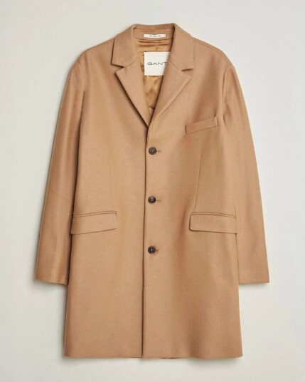 Gant Classic Wool/Cashmere Coat Light Taupe