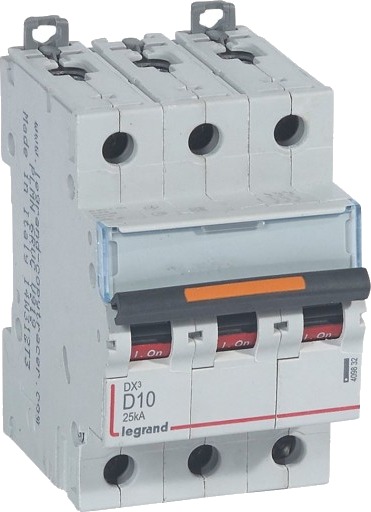 Legrand DX3 MCB automatsikring D10 3P 3M 25kA