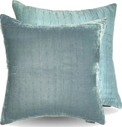 Silkevelour putetrekk Turquoise 60×60 cm