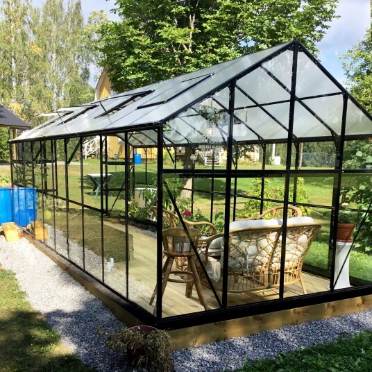 Marvell Drivhus 16m² - Antrasitt