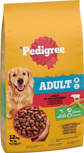 Pedigree Tørrfôr Adult Med & Grønnsaker Sparepakke Okse 2 X 12 kg