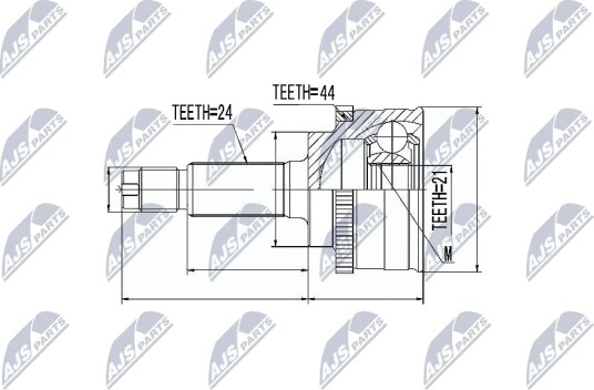 Nty Drivknute drivaksel NTY NPZ KA 345