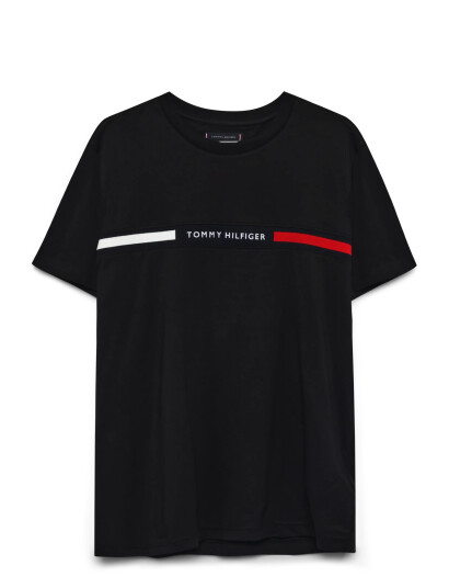 Tommy Hilfiger Hilfiger Chest Insert Tee - Black - L Tommy Hilfiger Hilfiger Chest Insert Tee - Black - L