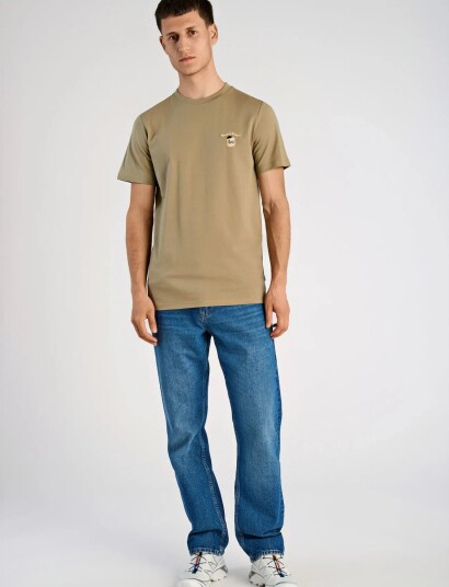 Lindbergh Embroidery Tee S/S Khaki green XL