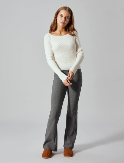 LMTD Nlflarin Ls Boatneck Short S Knit - Cream - 170-176 LMTD Nlflarin Ls Boatneck Short S Knit - Cream - 170-176