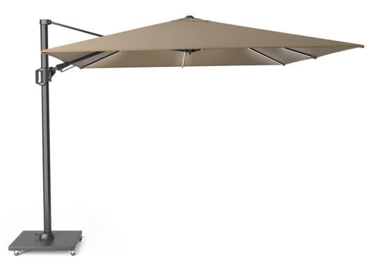 Platinum Challenger T2 Glow parasoll Taupe/grå exkl. parasollfot 3 x 3 m Natur