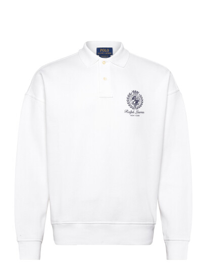 Polo Ralph Lauren Relaxed Fit Fleece Graphic Sweatshirt White M