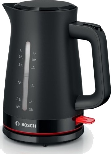 Bosch 1,7L Trådløs Vannkoker med Vannivåindikator 2400W Sort TWK3M123 Bosch 1,7L Trådløs Vannkoker med Vannivåindikator 2400W Sort TWK3M123