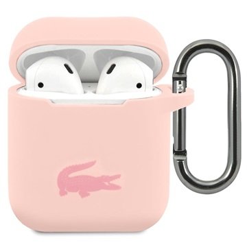 Lacoste AirPods / AirPods 2 Liquid Silikondeksel Rosa Lacoste AirPods / AirPods 2 Liquid Silikondeksel Rosa