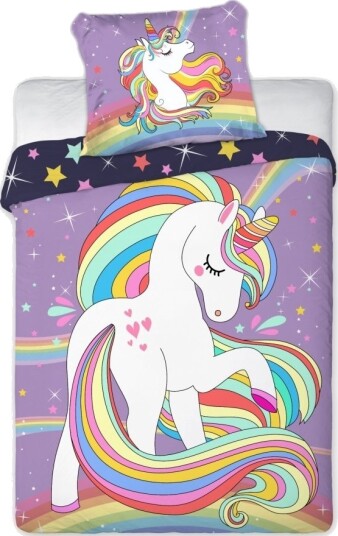 Baby Unicorn Pony Junior Sengetøy 100X135 Cm 100 % Bomull