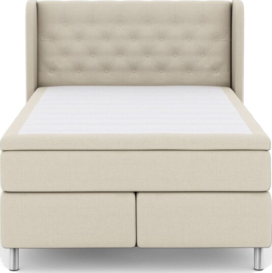 Select No 6 Komplett Sengepakke 140x200 Medium Memory/Pocket Beige/Metallben