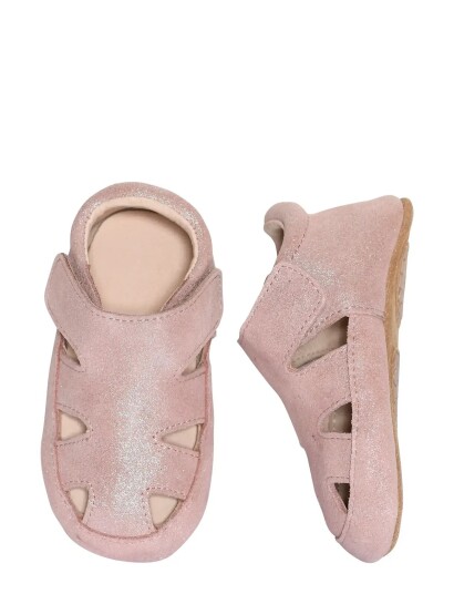 Melton Sandal Leather Slippers Pink 16/19