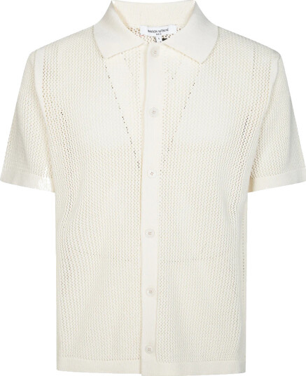 Maison Kitsuné Herre Strikkevarer Hvit M, Maison Kitsuné Herre Strikkevarer Hvit M,