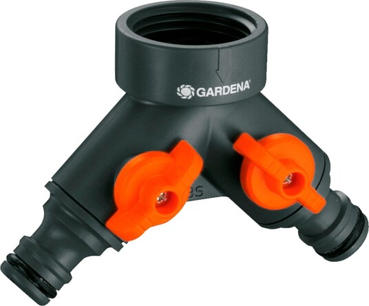 Slangekobling Gardena 940 26 2 veis 3/4" + 1" innvendig gjenge