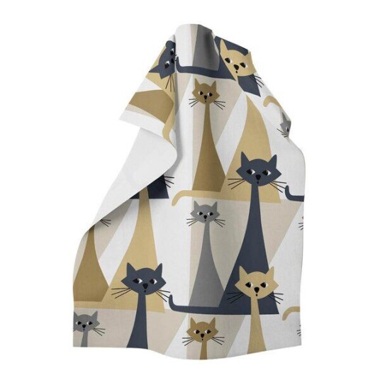 Arvidssons Textil Kitty kjøkkenhåndkle gull Arvidssons Textil Kitty kjøkkenhåndkle gull