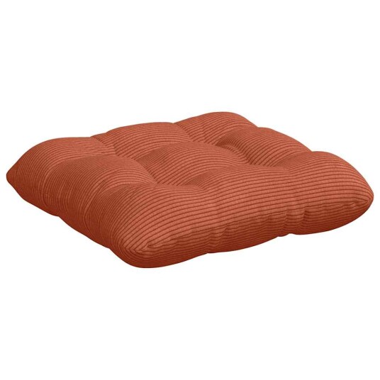 Seteputer 4 pcs Rød oransje 45 x 45 cm Corduroy stoff