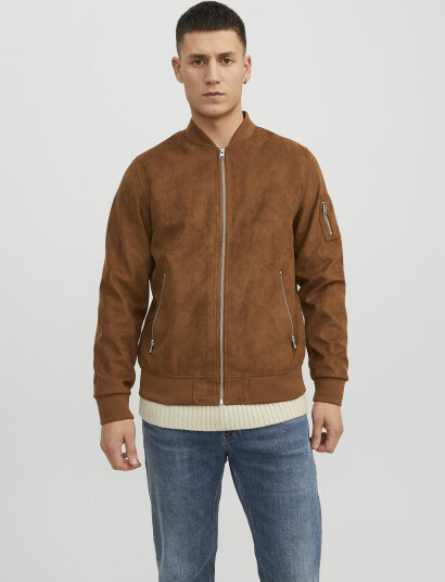 Jack & Jones Jjerocky Faux Suede Bomber Noos - Brown - S Jack & Jones Jjerocky Faux Suede Bomber Noos - Brown - S