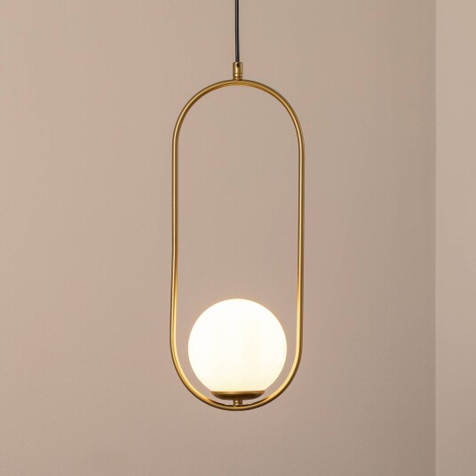 Pendellampe i glass Opviq dimbar Messing / gull Stue / spisestue Glass Moderne
