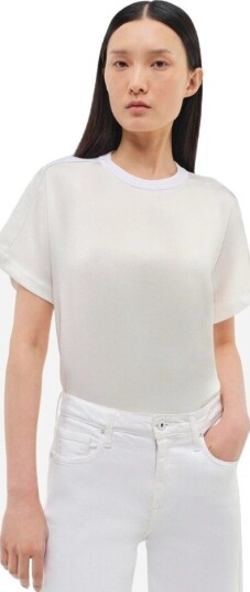 Simkhai Addy s/s knit back t shirt L hvit dame Simkhai Addy s/s knit back t shirt L hvit dame