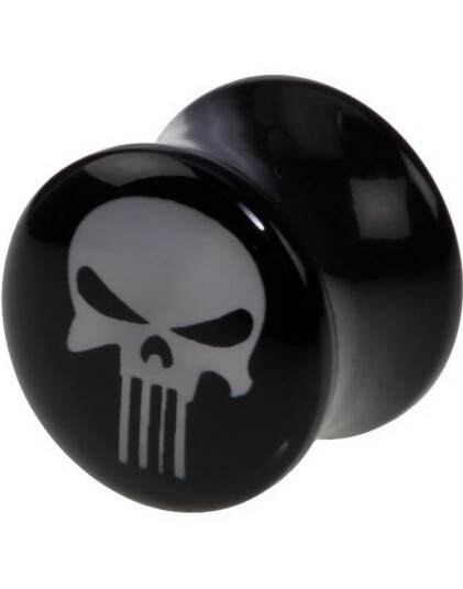 Utgått Phantom Punisher Svart Piercing Plugg 5 mm