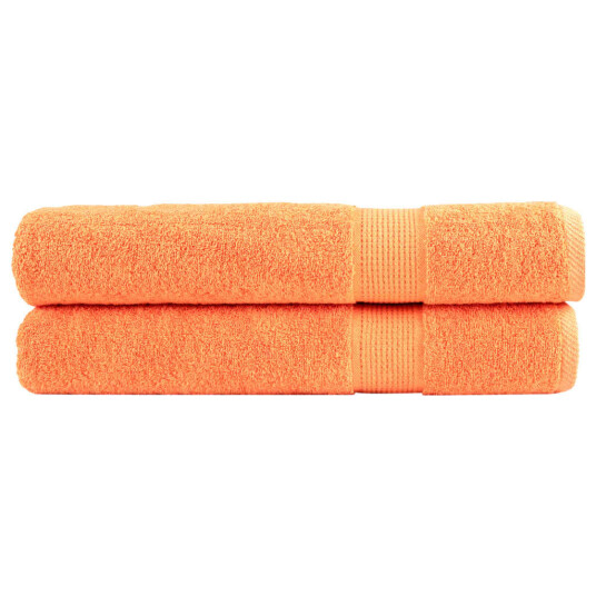 Premium håndklær SOLUND 2 stk oransje 100x200 cm 600 g/m2 Premium håndklær SOLUND 2 stk oransje 100x200 cm 600 g/m2